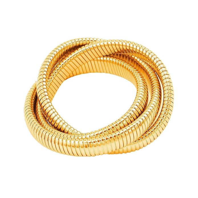 Triple Layer Wrap Around Snake Stretchable Bracelet